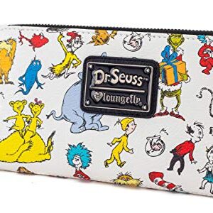 Loungefly x Dr. Seuss Wallet Multi Character All Over Print Zip Around