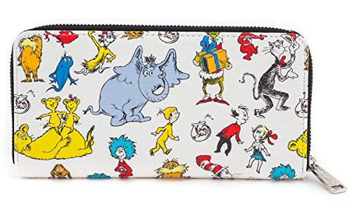 Loungefly x Dr. Seuss Wallet Multi Character All Over Print Zip Around