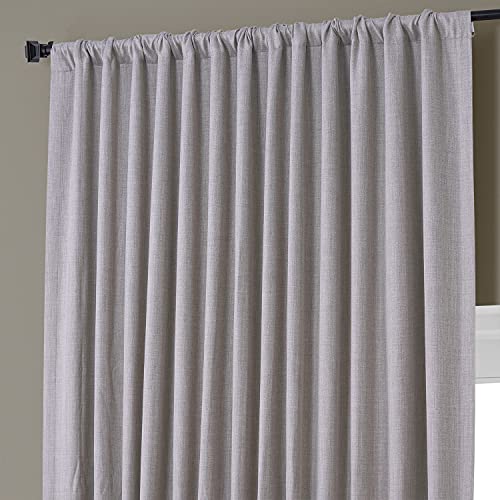 HPD Half Price Drapes Extra Wide Linen Room Darkening Curtain (1 Panel) 100 X 120, BOCH-LN1858-120-DW, Clay