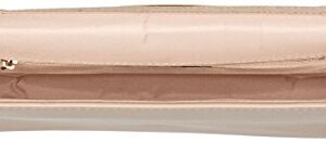 Jessica McClintock womens Nora Solid Large Envelope Clutch with Ring Closure, Nude, One Size US