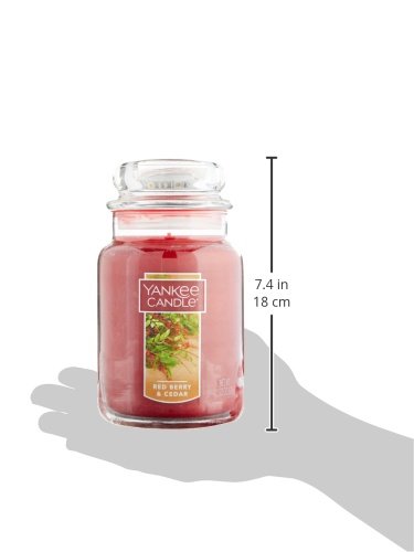 Yankee Candle Red Berry & Cedar Large Jar Candle, Festive Scent