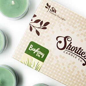 Bayberry Fir Premium Tealight Candles Bulk Pack - Highly Scented with Essential Oils - 24 Green Tea Lights - Beautiful Candlelight - Made in The USA - Christmas & Holiday Collection