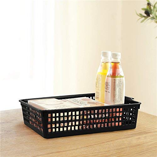 Utiao Plastic Baskets for Organizing Files, Paper, Letter, 6 Packs(Black, White, Grey)