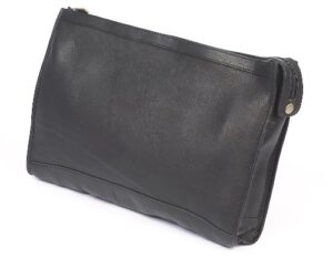 claire chase zippered folio pouch, black, one size