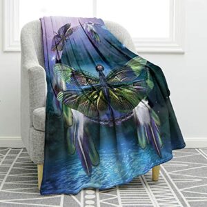 jekeno dreamcatcher blanket print throw blanket lightweight blanket perfect for couch sofa travelling 50″x60″