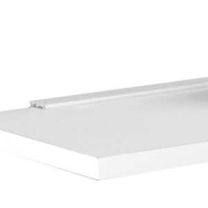 knape & vogt john sterling 0117-48wt 48-inch shelf ledge for 5/8-inch shelves, white