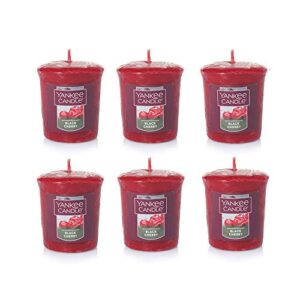 yankee candle lot of 6 black cherry votives