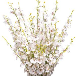 OMUYGDD Silk Flowers in Bulk Wholesale Artificial Orchids, 12 Pcs (Each 38.5”), for Wedding Festive Party Home Office Decoration, Not Include Vase