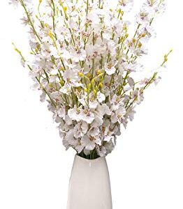 OMUYGDD Silk Flowers in Bulk Wholesale Artificial Orchids, 12 Pcs (Each 38.5”), for Wedding Festive Party Home Office Decoration, Not Include Vase