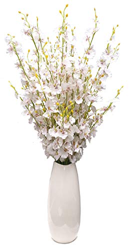 OMUYGDD Silk Flowers in Bulk Wholesale Artificial Orchids, 12 Pcs (Each 38.5”), for Wedding Festive Party Home Office Decoration, Not Include Vase