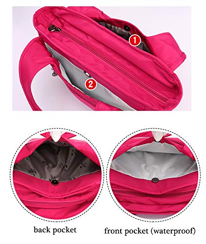 Collsants Nylon Lightweight Handbag for Women Waterproof Tote Shoulder Purses Bag