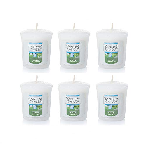 Yankee Candle Lot of 6 Clean Cotton Votive Candles