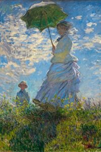 claude monet woman with a parasol madame monet and her son impressionist art posters claude monet prints landscape painting claude monet canvas wall art french cool wall decor art print poster 24×36
