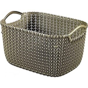 Curver Basket Knit rectangular 8L in brown, 30 x 22.5 x 17 cm