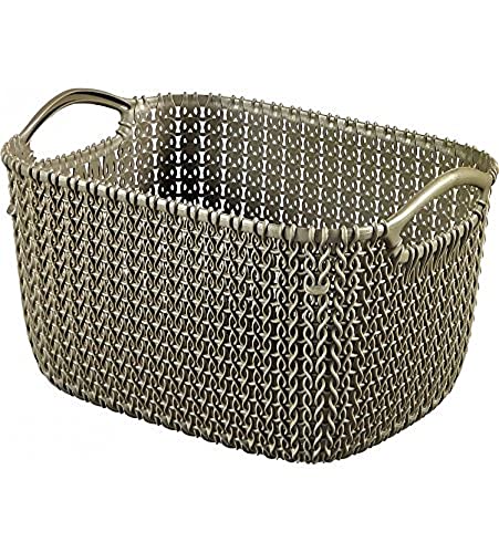 Curver Basket Knit rectangular 8L in brown, 30 x 22.5 x 17 cm