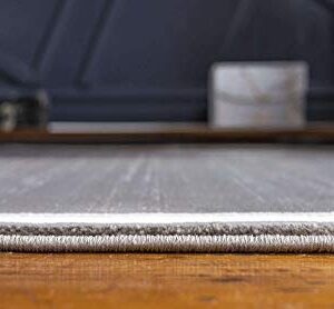 Unique Loom Uptown Collection by Jill Zarin Collection Greek Key Textured Modern Gray Runner Rug (2' 2 x 6' 0)