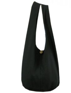 benthai products btp! thai monk buddha cotton sling crossbody messenger bag shlouder purse hippie hobo medium m2 (black m2), large