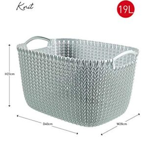 Curver Basket Knit Rectangular 19L in Blue, 19 Litre