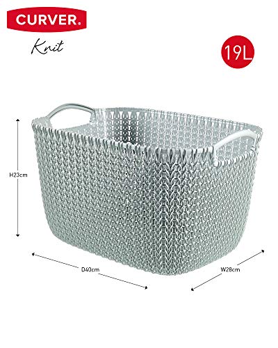 Curver Basket Knit Rectangular 19L in Blue, 19 Litre