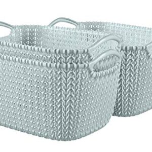 Curver Basket Knit Rectangular 19L in Blue, 19 Litre