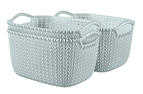 Curver Basket Knit Rectangular 19L in Blue, 19 Litre