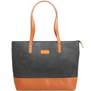 dom teporna genuine leather tote bag for women designed in japan – black