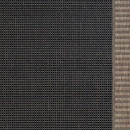 Couristan Recife Wicker Rug, 5-Feet 3-Inch by 7-Feet 6-Inch, Stitch/Black/Cocoa