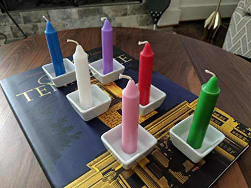 Wicca Wicks - Box of 48 Colored Candles | 4 inches Tall & 3/4 inch Diameter | Witchcraft Supplies for Your Personal Wiccan Altar, Spells, Charms & Intentions | Witchy Room Decor | Taper Candlesticks