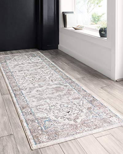 Loloi II Dante Collection DN-05 Ivory/Stone, Transitional Area Rug, 6'-7" x 9'-2"