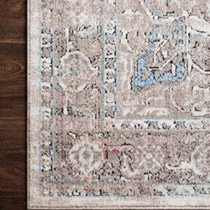 Loloi II Dante Collection DN-05 Ivory/Stone, Transitional Area Rug, 6'-7" x 9'-2"