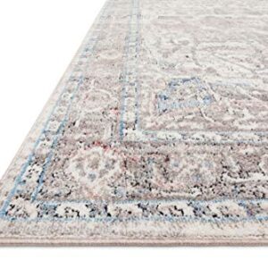 Loloi II Dante Collection DN-05 Ivory/Stone, Transitional Area Rug, 6'-7" x 9'-2"