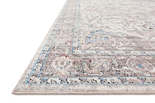 Loloi II Dante Collection DN-05 Ivory/Stone, Transitional Area Rug, 6'-7" x 9'-2"