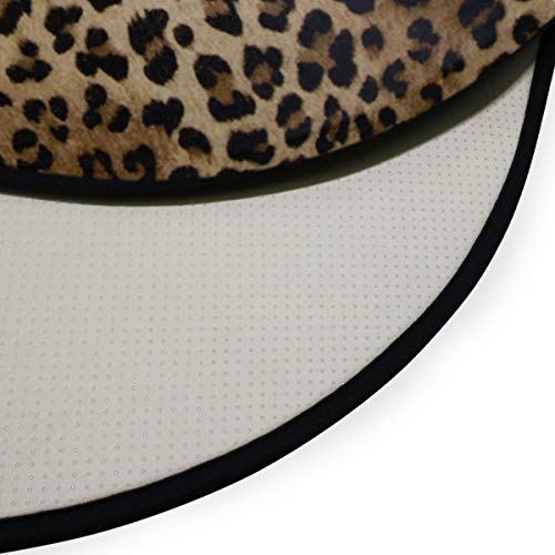 Area Rug Animal Leopard Skin Print Non-Slip Round Mat Activity Playing Rugs for Living Room Bedroom Hall Home Deco Diameter 92cm