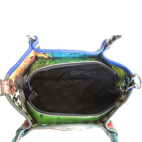 Amerileather Everly Animal Print Rainbow Handbag (#1926-9)