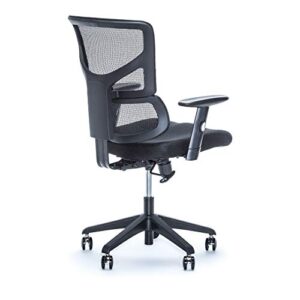 X-Chair X-Basic Task Chair, Black Flex Mesh - Ergonomic Office Seat/Adjustable Backrest/Foam Seat/Relaxed Recline/Perfect for Office or Home Desk