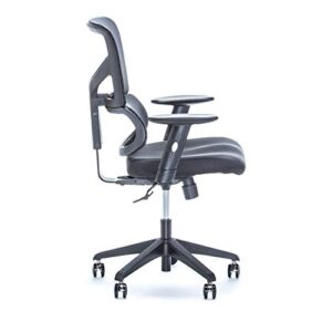 X-Chair X-Basic Task Chair, Black Flex Mesh - Ergonomic Office Seat/Adjustable Backrest/Foam Seat/Relaxed Recline/Perfect for Office or Home Desk