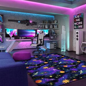 joy carpets fluorescent space explorer 6′ x 9′ area rug