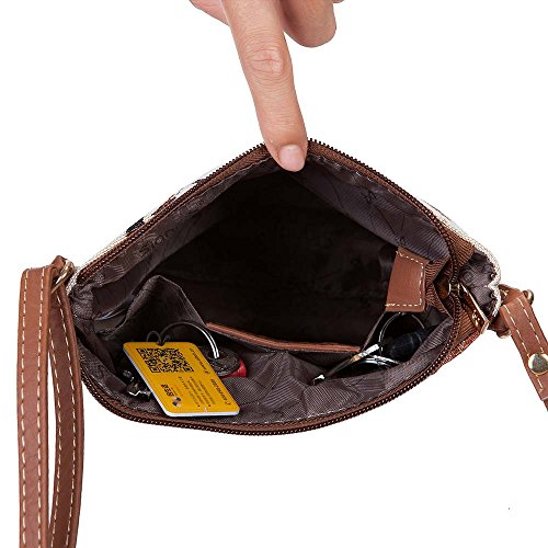 Signare Tapestry Small Crossbody Bag Sling Bag for Women with Running Horse Design (SLING-RHOR)