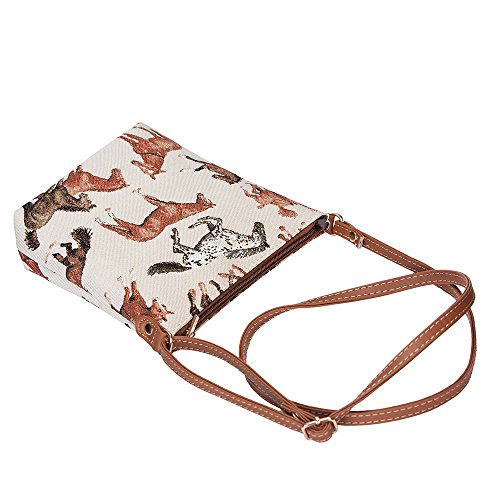 Signare Tapestry Small Crossbody Bag Sling Bag for Women with Running Horse Design (SLING-RHOR)