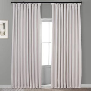 hpd half price drapes boch-ln-dw-p extra wide linen room darkening curtain (1 panel) 100 x 96, boch-ln1856-96-dw, birch