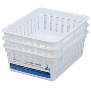basic white storage trays (24, square)