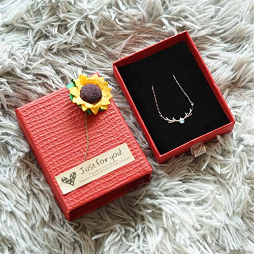 Zhenpony Jewelry Gift Boxes Set, 8-Piece 8-Color Small Kraft Paper Box for Rings, Pendants, Earrings, Necklaces - Ideal for Christmas, Anniversary, Wedding, Birthday - 3.54 x 2.75 x 1.18 Inches