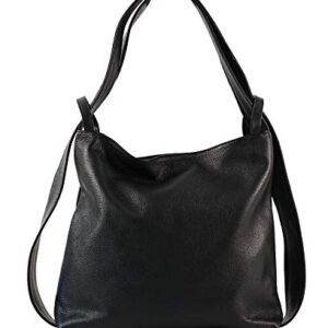 Women Leather Backpack Purse- Handmade Convertible Hobo Shoulder Bag from Genuine Leather