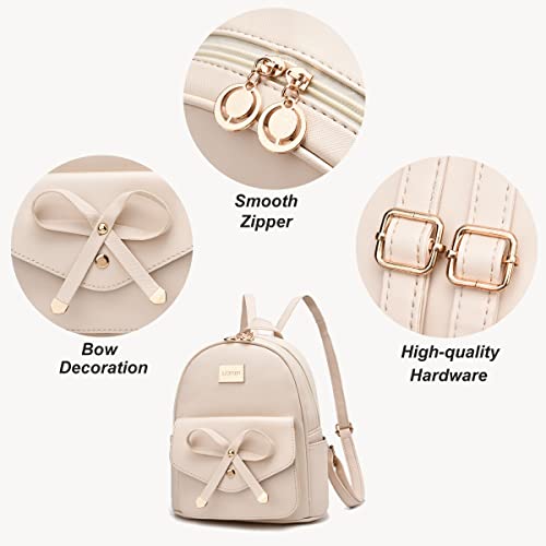 LCFUN Cute Mini Leather Backpack Fashion Small Daypacks Purse for Girls and Women