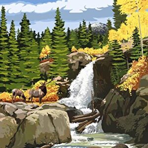 Ouray, Colorado, Waterfall (9x12 Wall Art Print, Home Decor)