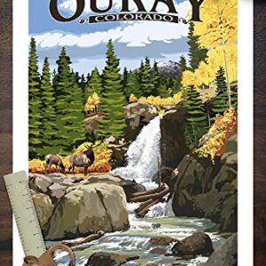 Ouray, Colorado, Waterfall (9x12 Wall Art Print, Home Decor)