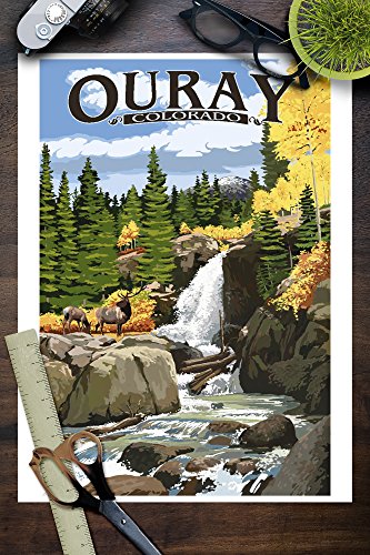 Ouray, Colorado, Waterfall (9x12 Wall Art Print, Home Decor)