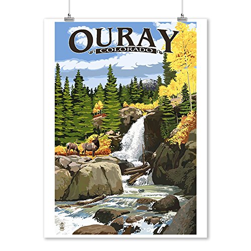 Ouray, Colorado, Waterfall (9x12 Wall Art Print, Home Decor)