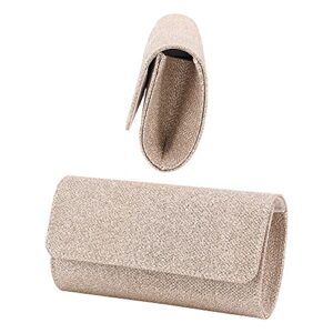 Naimo Flap Dazzling Small Clutch Bag Evening Bag With Detachable Chain (Champagne)