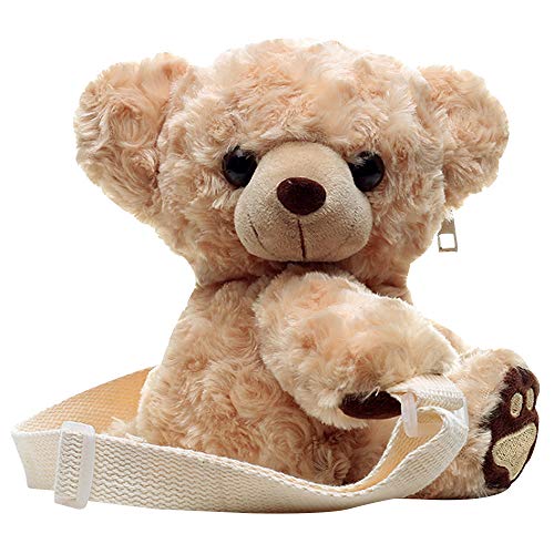 3D Cute Plush Animal Shoulder Bag Women Girls Teddy Bear Cross Body Bag